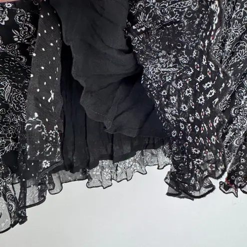 Coldwater Creek Vintage Y2K Top Womens XL Black White Lace Whimsigoth Fairy - Image 8