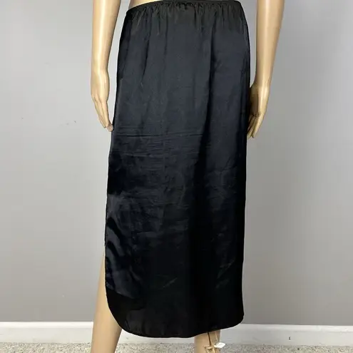 Vanity Fair Vintage  Half Slip Size Small 32 Black Satin Long Midi Ankle 11-620