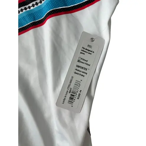 LUCKY IN LOVE Chevron Logo Tank Top Size M NEW White Size M