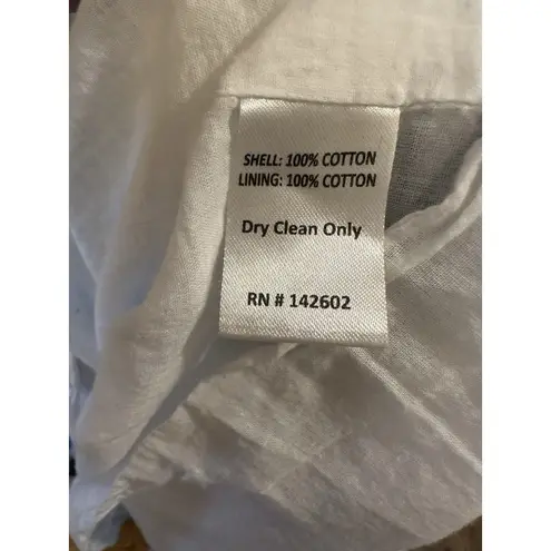 Sail To Sable Geo Stripe Ruffle Neck Dress 100% Cotton Blue White Size XS EUC