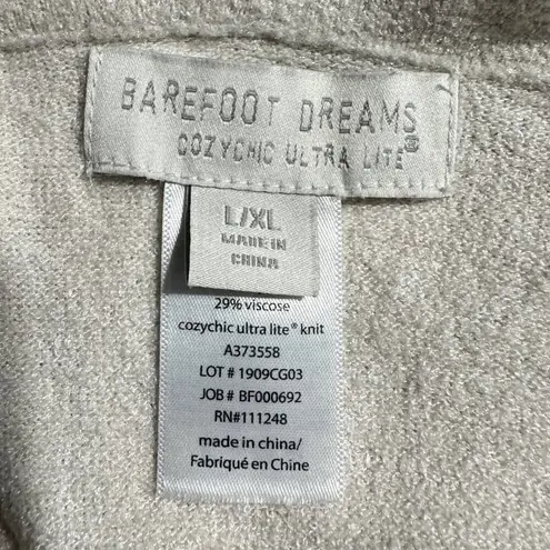 Barefoot Dreams CozyChic Ultra Lite Poncho Women's L/XL Cowl Neck Sand Dune