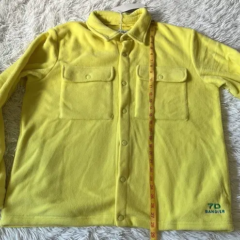 Bandier 7 days active Women’s Fleece Shirt in limelight yellow size Medium