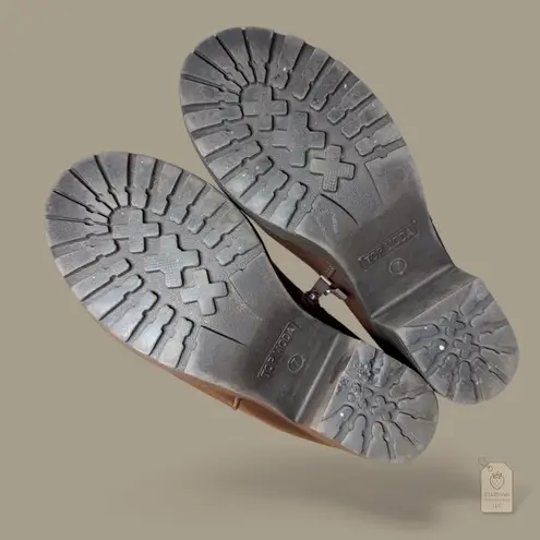 Top Moda Brown Platform Chelsea Boots Chunky Heel Size 7 Faux Leather Grunge