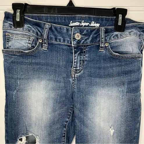 G by Guess Suzette Super skinny Jeans dark wash low rise distressed size 29