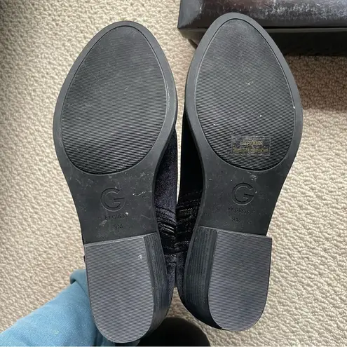 G by Guess  Women's Black Velvet Tammie Ankle Booties 9