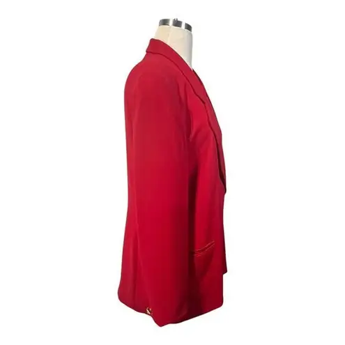 Jennifer Moore Red Blazer Single Button Professional Office Wear Petite Size 14