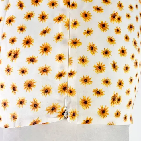 We Wore What New Daisy Print Floral Mini Slip Skirt Ivory Multi Size Small