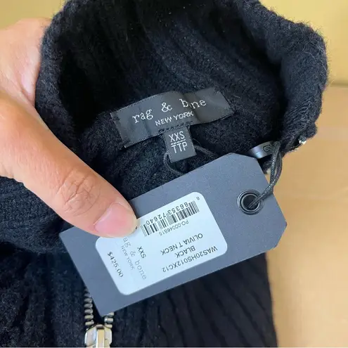 Rag and Bone  Olivia Wool Turtleneck in Black