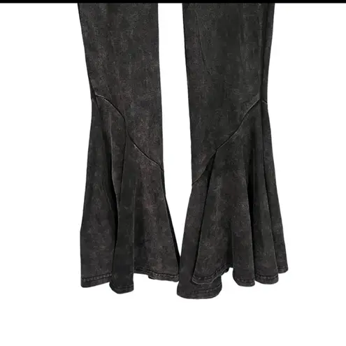 Earthbound Flower Child Black Flare Pants Size Small