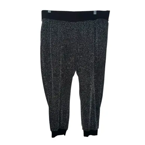 Torrid  Jogger Stretch Waist Front Pockets Versatile Black Sparkle Size1X Cropped