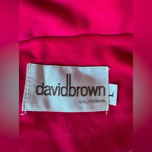 Vintage David Brown California Pink Maroon Lounge Wear, Size Large