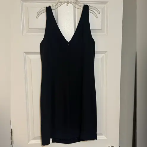 Hugo Buscati Vintage Collection Little Black Sleeveless V-neck Sheath Dress Sz 8