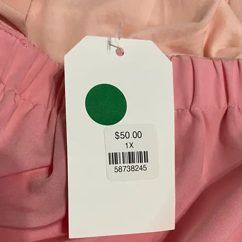 Pink sleeveless Square Neck Sundress Size 1X