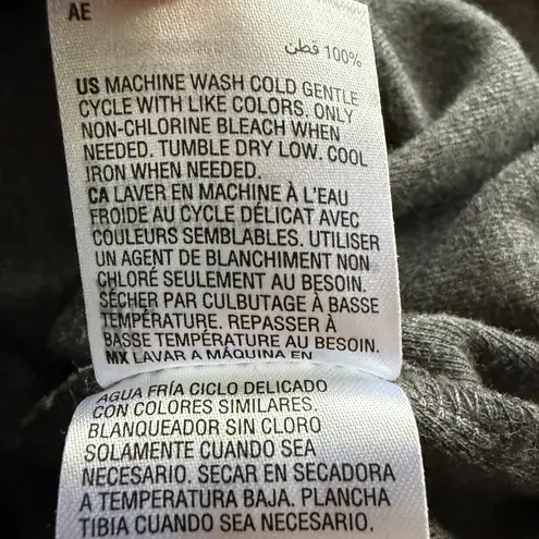 Karen Scott gray 3/4 sleeve sweater with white shirt collar size small