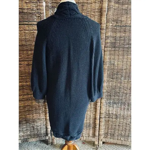 Calvin Klein Jeans  Black Long Cardigan Knitted Button Up Size M