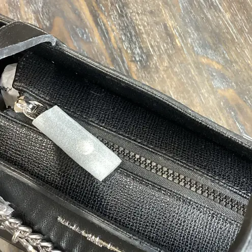 Karl Lagerfeld Black Leather Satchel with Karl Logo Charms