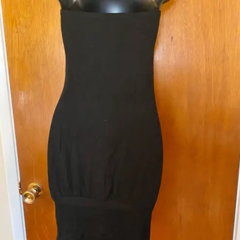 Fashion Magazine  Black Strapless Dress with Beaded Front Accent