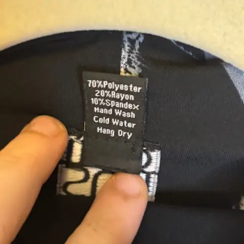 Clara Sun Woo Blouse Women&#x27;s Size Large Tunic Abstract Office Silver Black