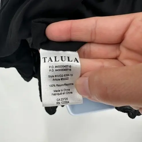 Talula Women's Sleeveless Tiered Scoop Neck Mini Summer Dress Black Size Small