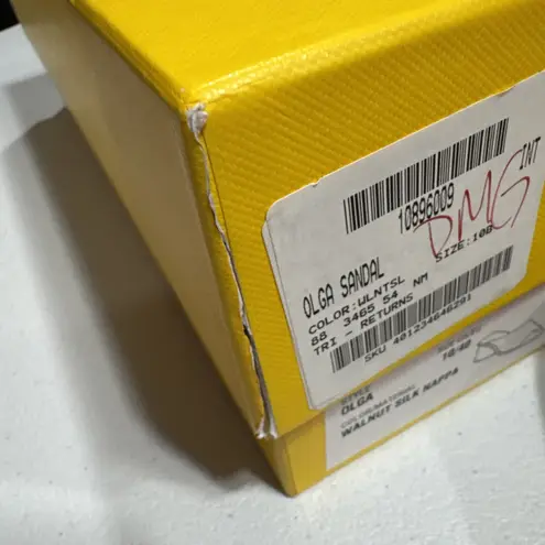 Mercedes Castillo Olga Women’s Sandals Size US 10 EU 40 Walnut Silk Nappa Brown