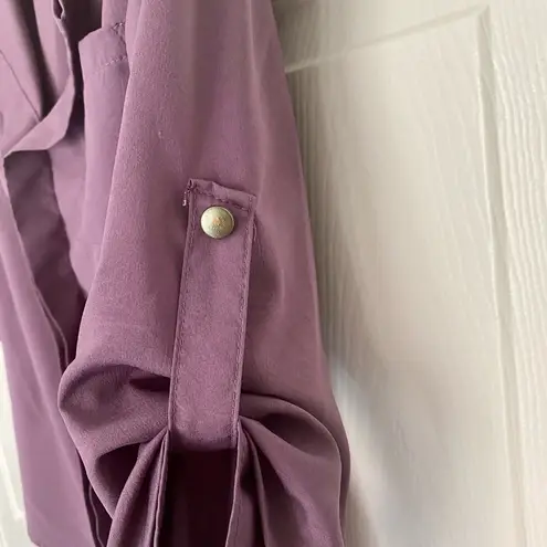 Shasa Plum Purple 3 Qtr Sleeve Blouse