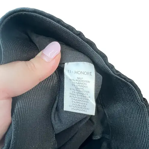 11 Honoré 11 Honore Brook Tuxedo Trouser Dress Pants Satin Side Stripe Black Plus Size 24