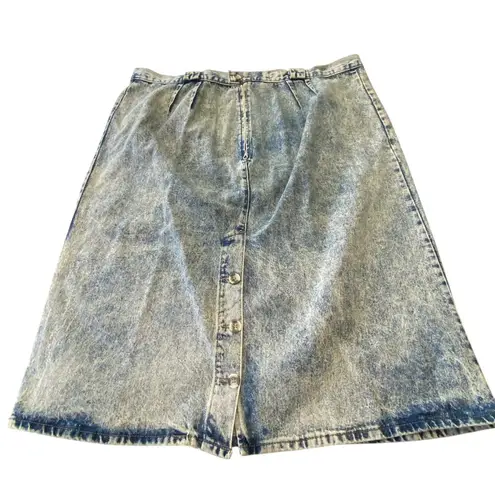 VINTAGE 80’s rare VENEZIA Stone acid wash PLUS SIZE Denim Button