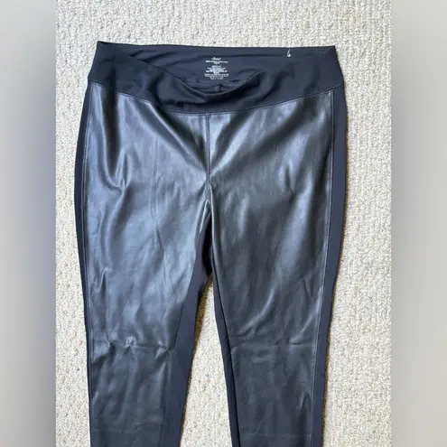 Soma Black Faux Leather Leggings Size Large