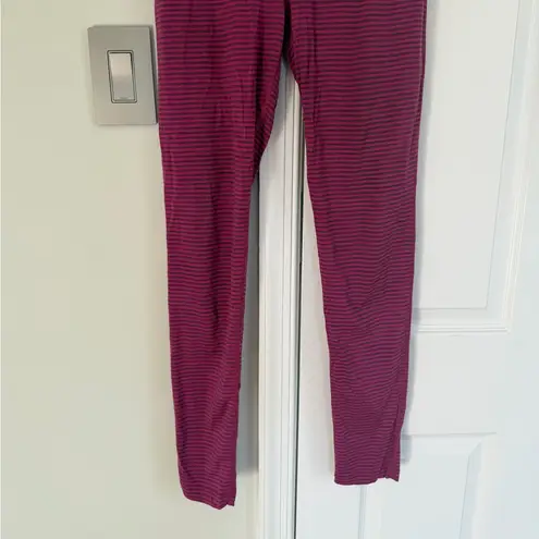 Icebreaker Bodyfit Merino 200 Womens Pink Stripe Baselayer Leggings Size M Size M