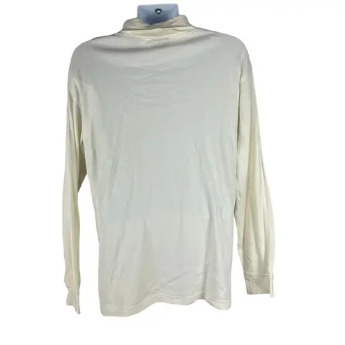 st. john's bay  Women's White Long Sleeved Turtleneck Sweatshirt Size L