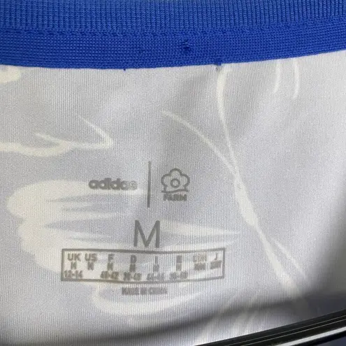 Adidas  Farm Rio Shirt Womens Medium Blue Butterfly Athletic Tee Top Run Gym Jog