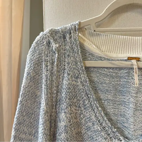 Free People  blue and White sweater