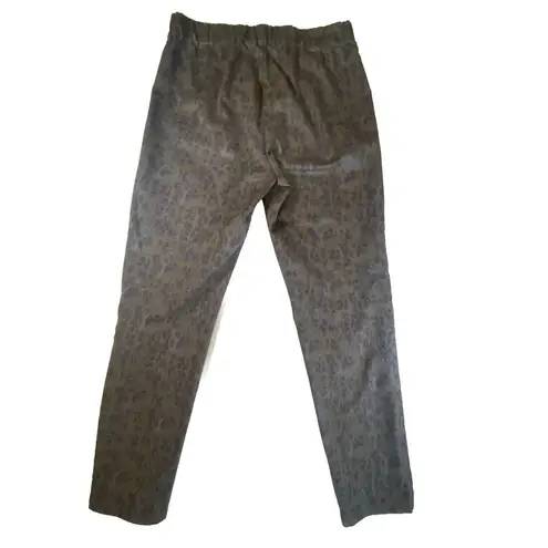 Soft Surroundings Metro Pants Purple Leopard Print Elastic Waist Pull On Large