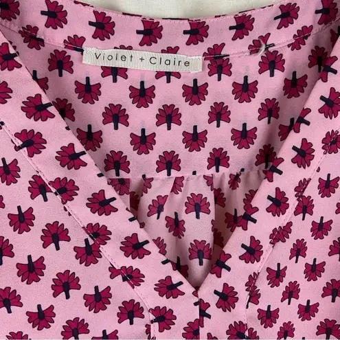 Violet+Claire Pink Mixed Print Boho Sleeveless Blouse Feminine Girly Gypsy