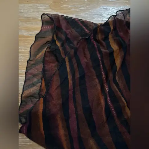 Sheer Zebra Print Scarf Brown - Image 5