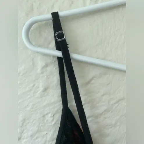 Pura Vida  Fully Lined Sleeveless Long Flowy Black / Floral Maxi Dress; size 8