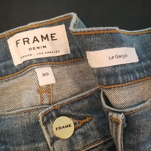 frame denim 💕FRAME💕 Le Garcon Cuffed Crop Jeans ~ Bixby Blue 30 NWOT