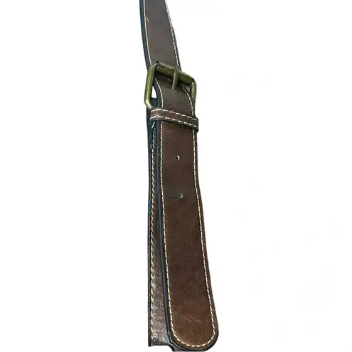 LIZ & CO. LIZ CLAIBORNE SLOUCHY BOHO STRIPED CROSSBODY BAG PURSE Brown