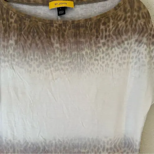 St. John Ombre Animal Print Super Soft Top Size S Oversized