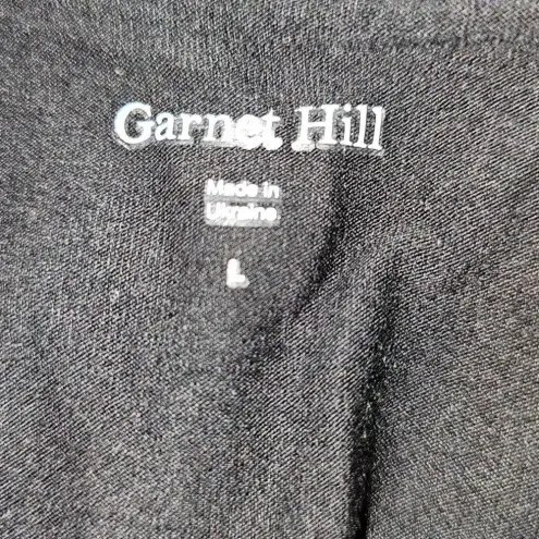 Garnet Hill  Womens Black Sleeveless Faux Wrap Dress‎ Large