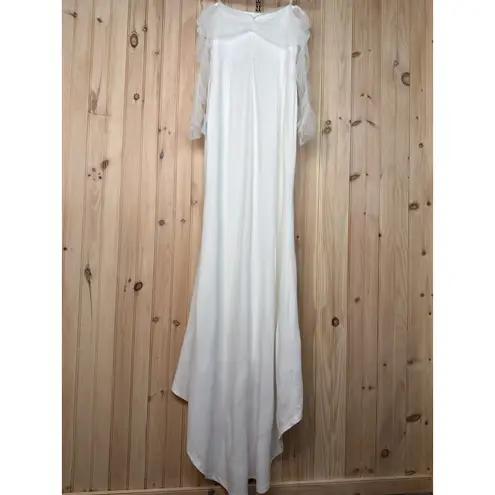 NWT Lulus Beautifully Beloved White Mesh Off