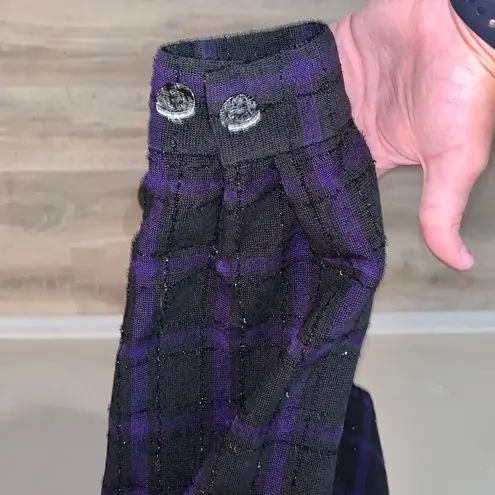 cj banks C.J. Banks Blazer Size X Shimmering Black Checkered with Purple Stripes