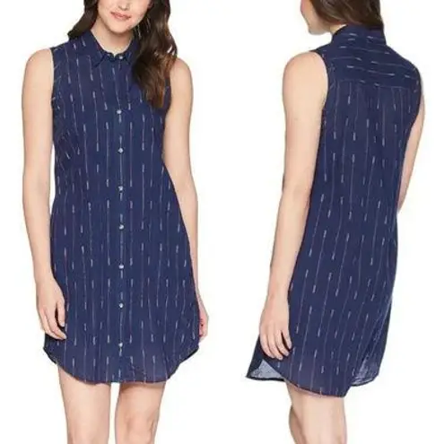 Toad & Co Sleeveless DRESS Shirt ORGANIC COTTON Indigo Ridge