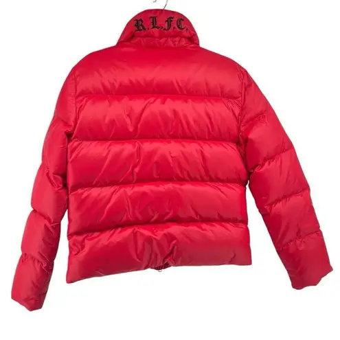 Ralph Lauren RUGBY Red RLFC Down Feather Puffer Coat Jacket Women’s Large