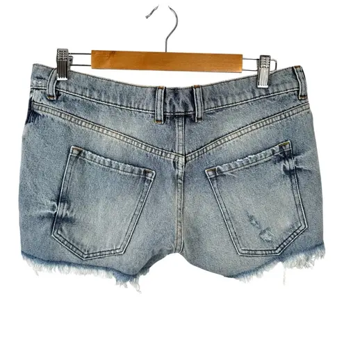 NWT Free People X SER.O.YA Lyle Shorts Denim in Sorrento Size 29 Distressed Blue