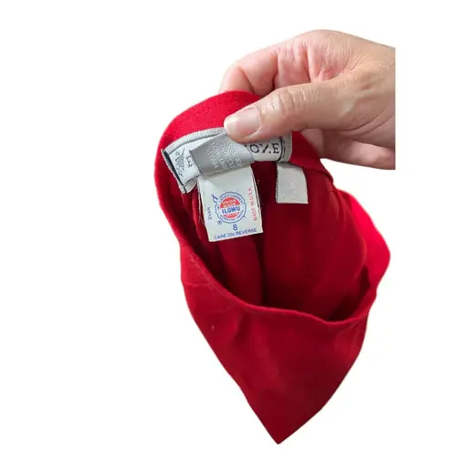 Vintage Evan Picone 100% Wool Skirt Womens Size 8 Red Lined Union Made USA