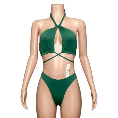 Riot Swim Set Toka Top & Hudson Thong Bottom, Jade, Small