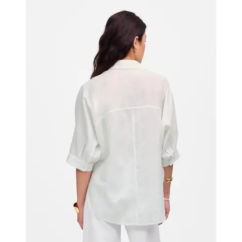 Madewell NWT  Oversized‎ Pleated-Sleeve Button-Up Shirt - MSRP $82 - XL