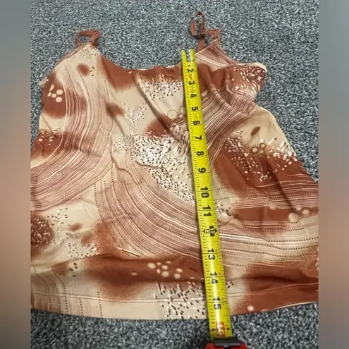 Vintage Rhonda Shear Shapewear brown and beige tank top 38 C Size undefined