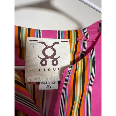 Figue Pink Scarab Mini Dress with Tie Sz. XS